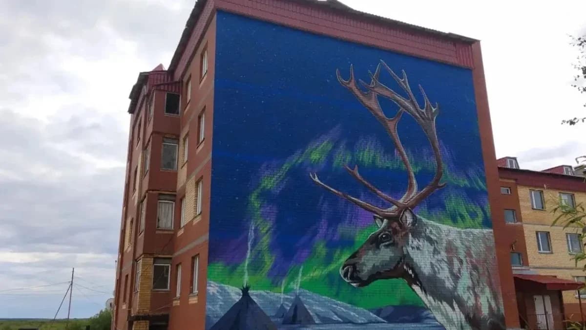 В жилом квартале Самбурга поселился северный олень
